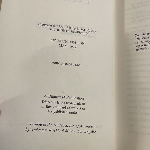 SELF ANALYSIS By L Ron Hubbard HC Dust Jacket (1975) VTG Scientolology yellow - Picture 14 of 15